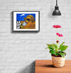 room decor stinky dog framed print ark