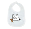 Stinky Dog Teddy Bear Baby Bib