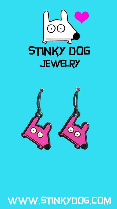 Stinky Dog jewelry Earrings | Pink