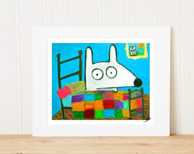 Matted Art Print | Stinky Dog Bed