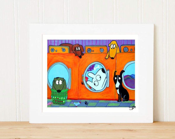 Matted Art Print | Stinky Dog Laundry