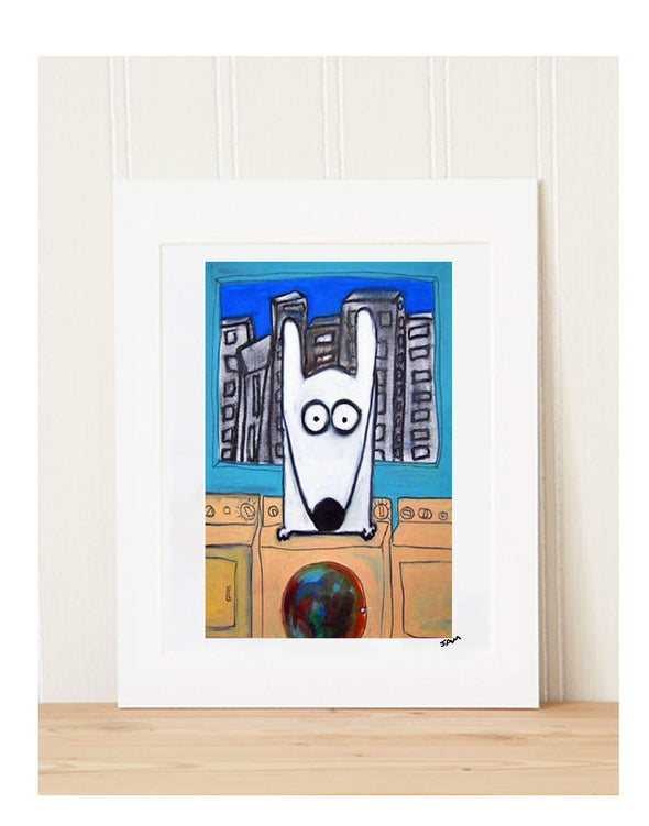 Matted Art Print | Stinky Dog Laundry