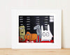 Matted Art Print | Stinky Dog Line Up