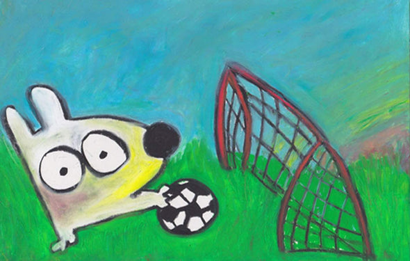 Stinky Dog-Original Art | Stinky Soccer