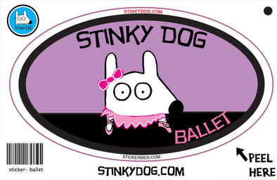 Stinky Ballet-sticker-Stinky Dog