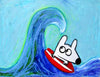 stinky dog surfing