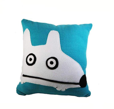 Stinky Dog Teal Pillow-Plush