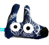 squeaky stinky dog toy navy blue pattern large and small