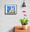 room decor stinky dog framed print walk